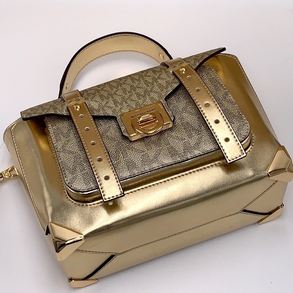 MICHAEL KORS MANHATTAN MEDIUM TOP HANDLE SCHOOL SATCHEL/ CROSSBODY PALE NWT - Picture 5 of 16